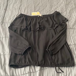 NWT flowy off the shoulder michael kors long sleeve blouse